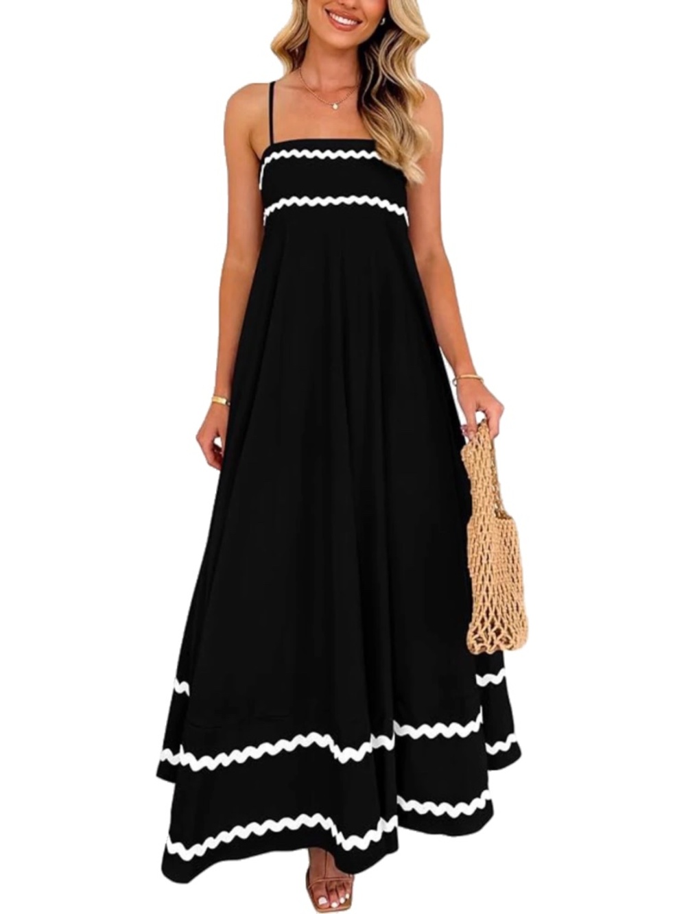 NWT PRETTYGARDEN Women's Spaghetti Strap Boho Maxi Dress Size XXL